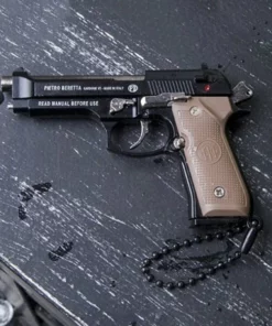 【Favorite Gifts for Men and Boys】Miniature key chain Beretta Toy Pistol