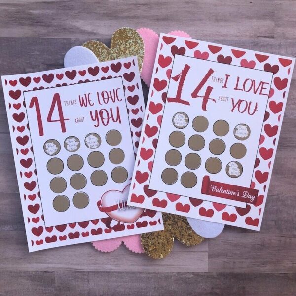 Valentine Scratch Off Print - 14 Things I Love About You.😍Buy 3 Get 1 Free