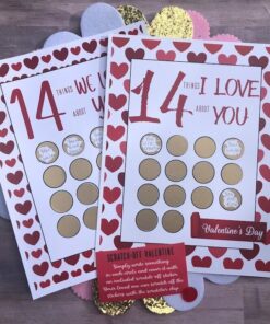 Valentine Scratch Off Print - 14 Things I Love About You.😍Buy 3 Get 1 Free