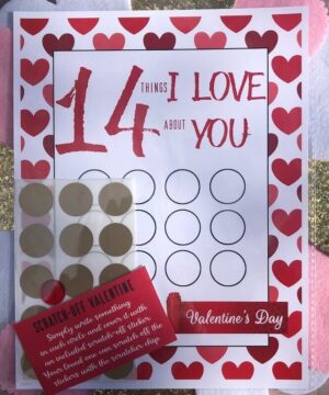 Valentine Scratch Off Print - 14 Things I Love About You.😍Buy 3 Get 1 Free