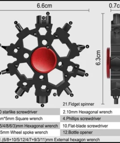 Fingertip Gyro Multifunctional Snowflake Wrench