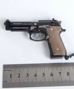 【Favorite Gifts for Men and Boys】Miniature key chain Beretta Toy Pistol