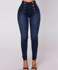 🔥Last day 50% OFF🔥 Double Breasted High Waist Skinny Jeans