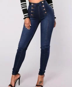 🔥Last day 50% OFF🔥 Double Breasted High Waist Skinny Jeans