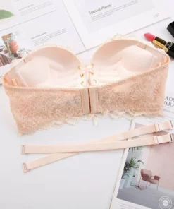 Lace-up Strapless Bra