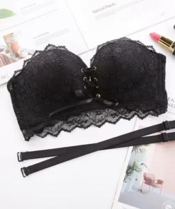 Lace-up Strapless Bra