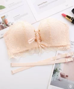 Lace-up Strapless Bra