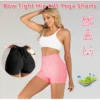 BOW TIGHT HIP LIFT YOGA SHORTS