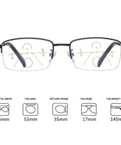 FoldFlat Third Generation Titanium Progressive Far And Near Dual-Use Reading Glasses