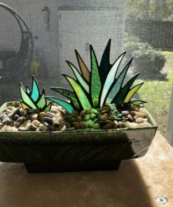 (Last Day Flash Sale-50% OFF)Suncatcher Stained Agave Plante