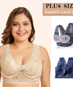 The Lacy Bra – Front Closure 5D Shaping Push Up Bra – Seamless, Beauty Back, Comfy