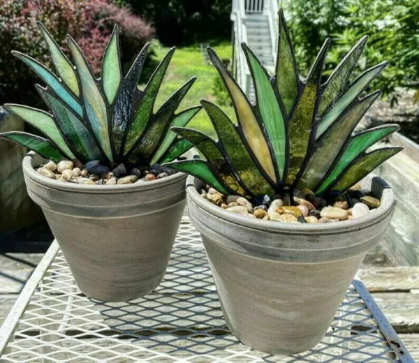 (Last Day Flash Sale-50% OFF)Suncatcher Stained Agave Plante