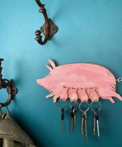 Cute Piglet Key Ring Hanging Board