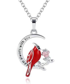 Cardinal Heart Pendant Necklace