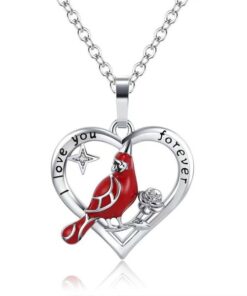 Cardinal Heart Pendant Necklace