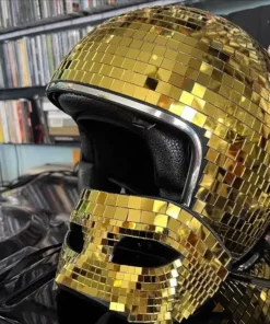 Disco ball Helmet with Retractable Visor