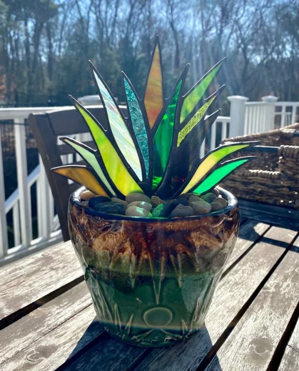 (Last Day Flash Sale-50% OFF)Suncatcher Stained Agave Plante