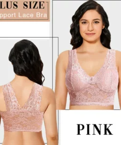 The Lacy Bra – Front Closure 5D Shaping Push Up Bra – Seamless, Beauty Back, Comfy