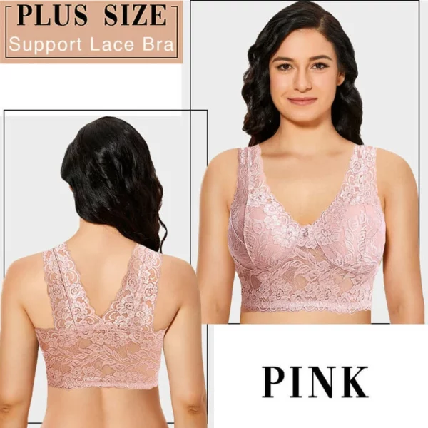 The Lacy Bra – Front Closure 5D Shaping Push Up Bra – Seamless, Beauty Back, Comfy