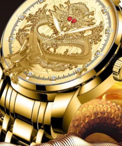 ✨FATHER\'S DAY PROMOTION- 50%OFF✨EMBOSSED GOLDEN DRAGON WATCH