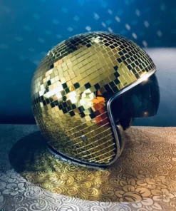 Disco ball Helmet with Retractable Visor