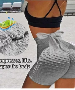 BOW TIGHT HIP LIFT YOGA SHORTS