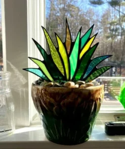 (Last Day Flash Sale-50% OFF)Suncatcher Stained Agave Plante