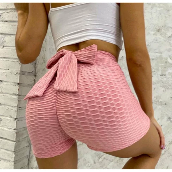 BOW TIGHT HIP LIFT YOGA SHORTS