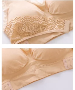 Front Cross Side Buckle Lace Bra