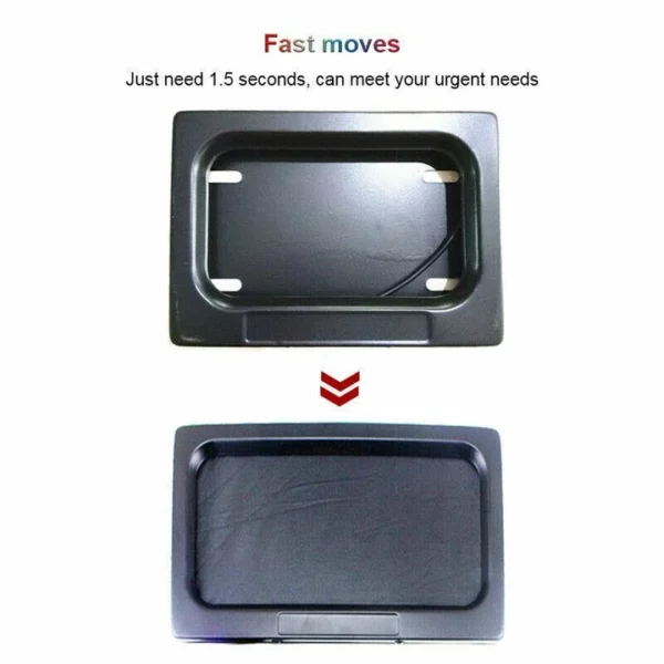 USA Motorcycles Roller Shutter License Plate Frame w/ Remote