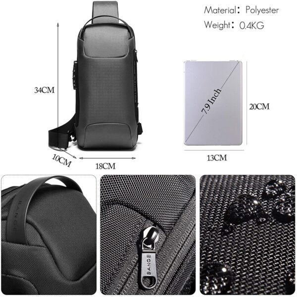 New Carbon Fiber Streamline Anti-Theft Sling Bag