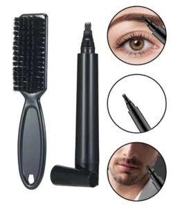 Beard Pencil Filler Four-pronged Waterproof Pen and Brush Set