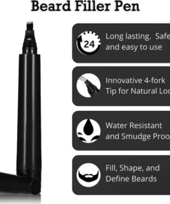 Beard Pencil Filler Four-pronged Waterproof Pen and Brush Set