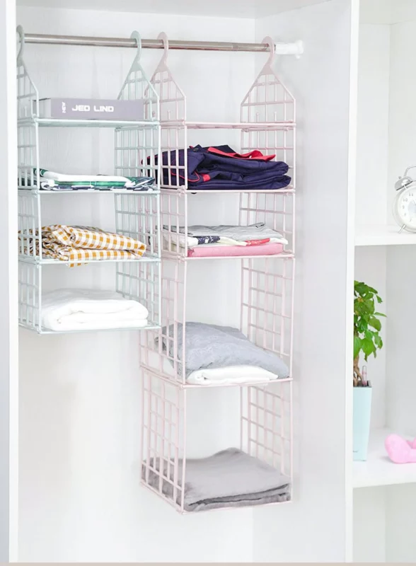 Foldable Wardrobe Multilayer Storage Rack