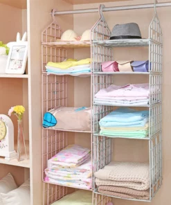 Foldable Wardrobe Multilayer Storage Rack