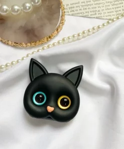 3D Cute Kitten Phone Holder with mini Mirror