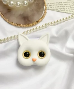 3D Cute Kitten Phone Holder with mini Mirror