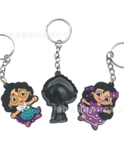 CUSTOM 3D DIE CUT RUBBER KEYCHAINS-REGULAR