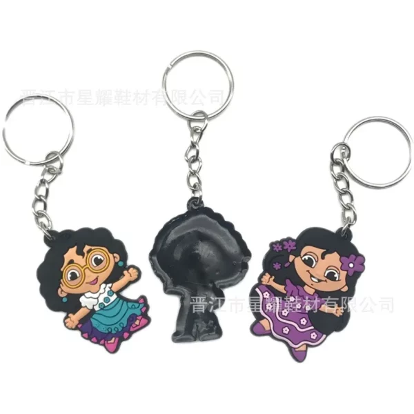 CUSTOM 3D DIE CUT RUBBER KEYCHAINS-REGULAR