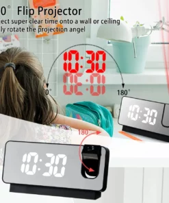 MIRROR PROJECTION ALARM CLOCK