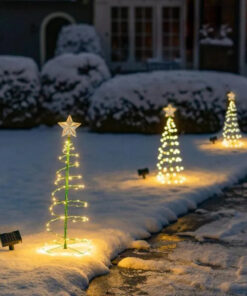 Solar Metal LED Christmas Tree Decoration String Lights