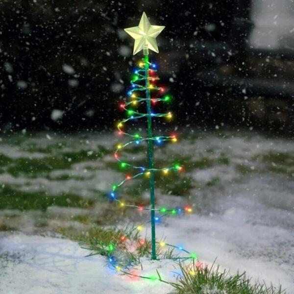 Solar Metal LED Christmas Tree Decoration String Lights