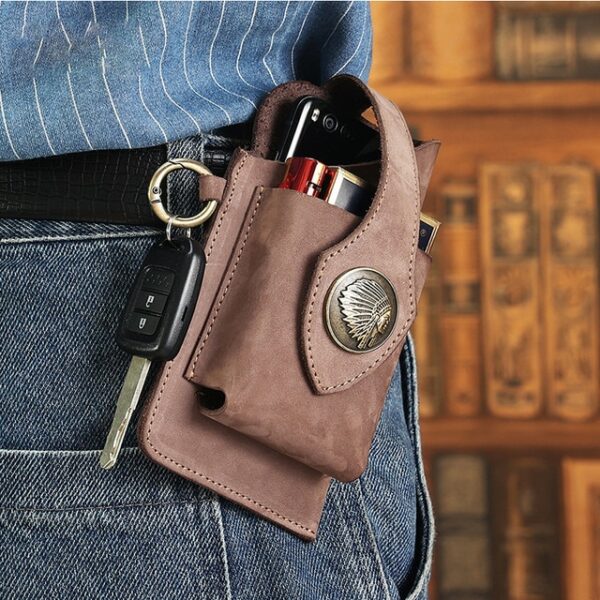 Multifunctional Leather Mobile Phone Bag - Image 11