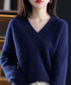 WOMEN'S V-NECK CASHMERE SWEATER