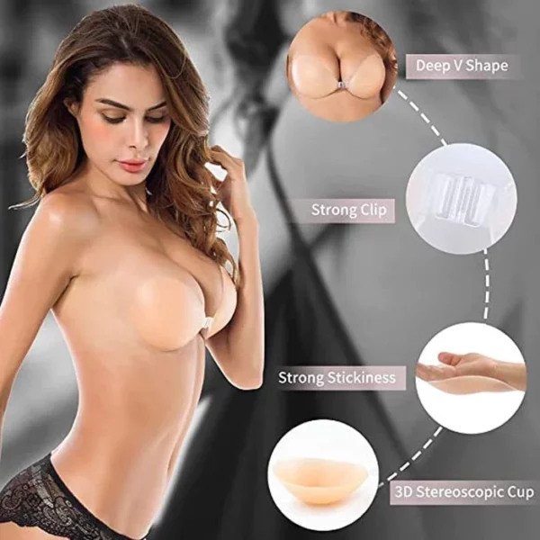 Adhesive invisible gathering bras - Image 2