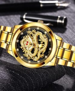 Fashionable Golden Dragon Watch