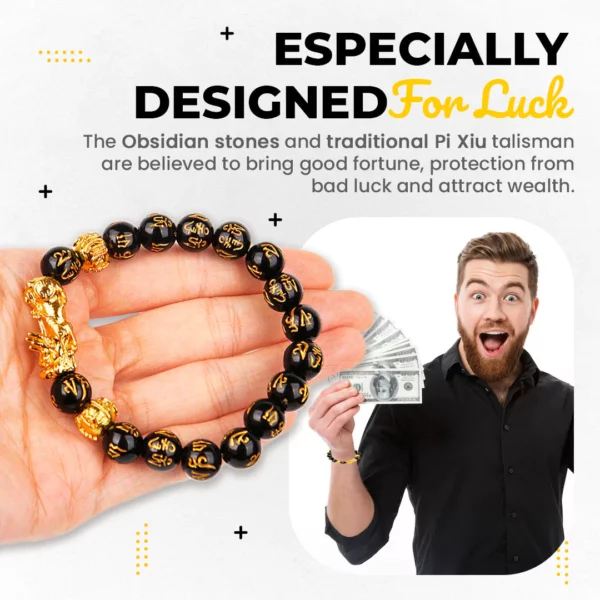 Feng Shui Black Obsidian Wealth Bracelet