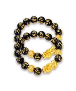 Feng Shui Brave Troops Black Obsidian Wealth Bracelet