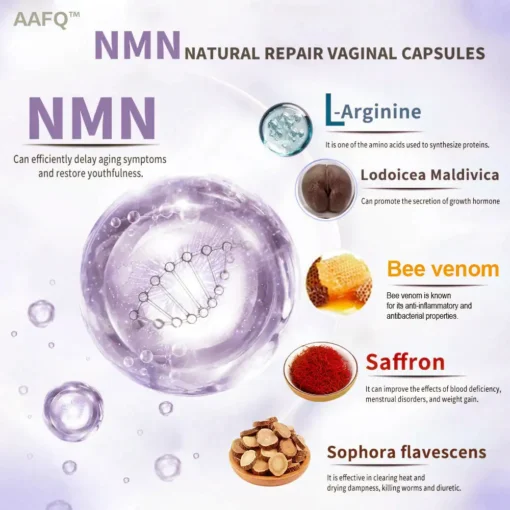 AAFQTMBee Venom NMN Natural Repair Vaginal Capsules