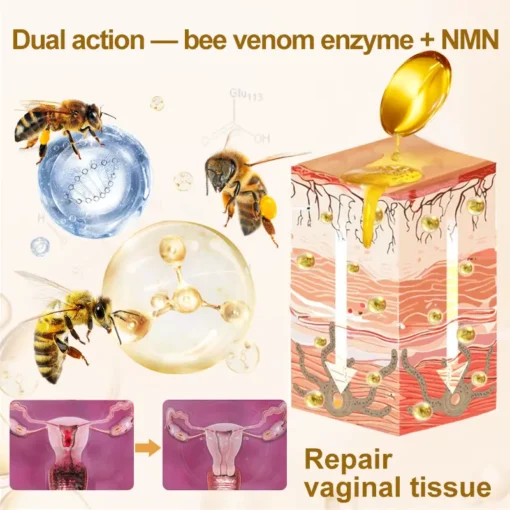 AAFQTMBee Venom NMN Natural Repair Vaginal Capsules